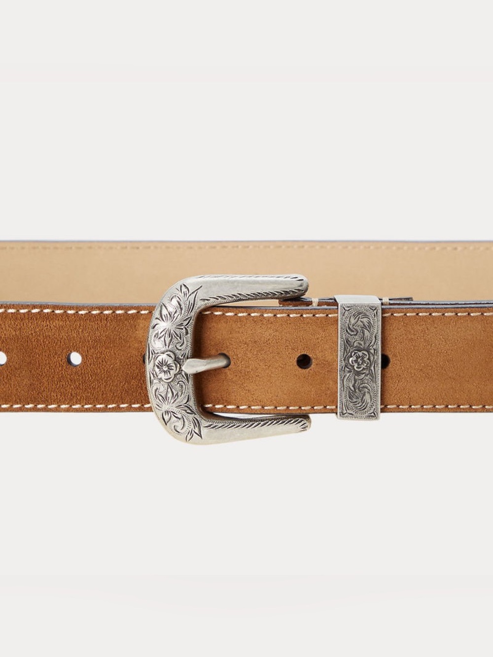 $498 NWT Polo Ralph Lauren Western Suede Belt size small - Picture 2 of 4